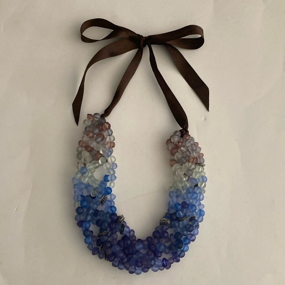 Coldwater Creek multi-strand glass necklace.